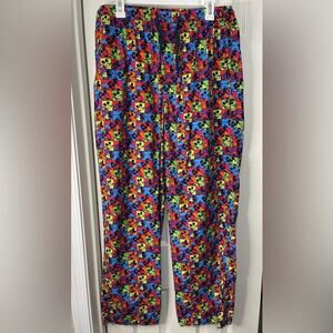 Disney Parks Authentic Mickey Mouse Multi Colored Pajama Lounge Pants Large
